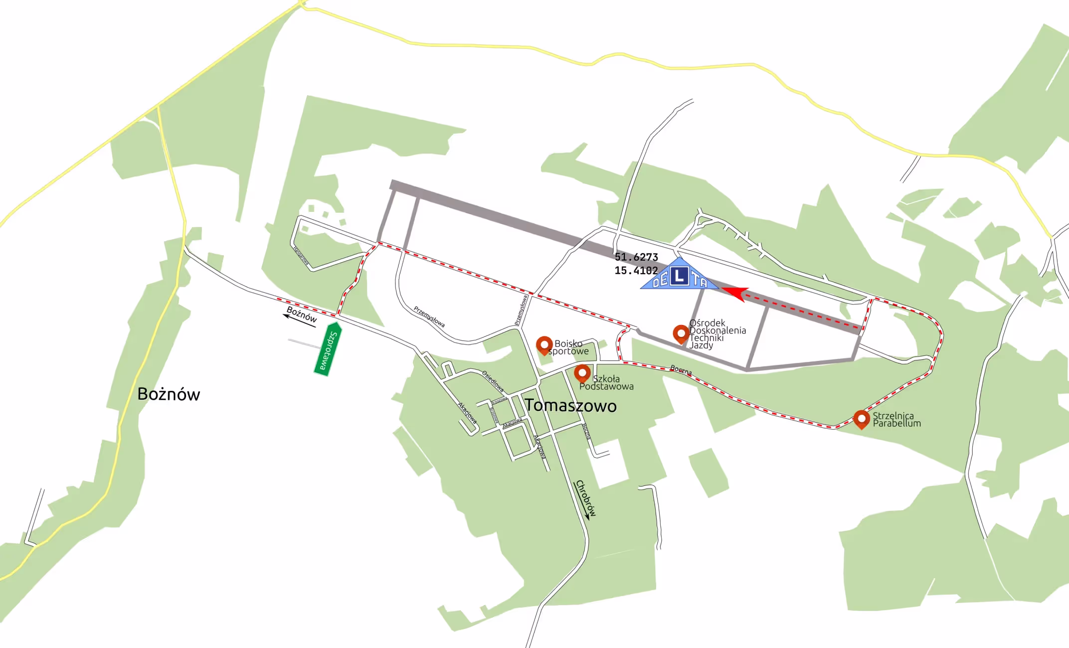 mapa dojazdu